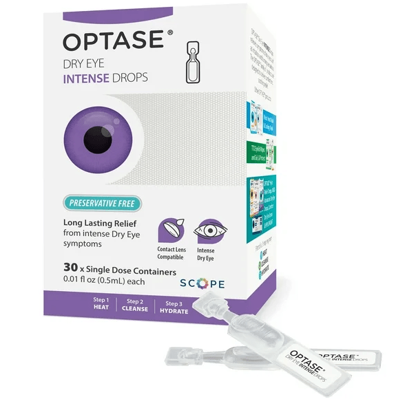 OPTASE Intense Dry Eye Drops Single Dose Units - Preservative Free (30ct. Vials) - Dryeye Rescue