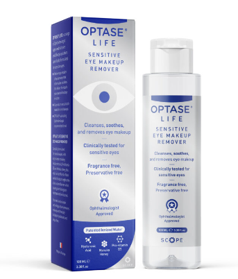 Optase Life Sensitive Eye Makeup Remover Preservative Free, HA and Manuka (100mL)