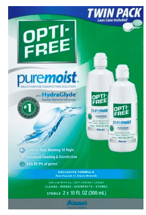 Opti - Free Puremoist Multi - Purpose Disinfecting Solution with Lens Case, 20 Fl Oz (pack of 2) - Dryeye Rescue