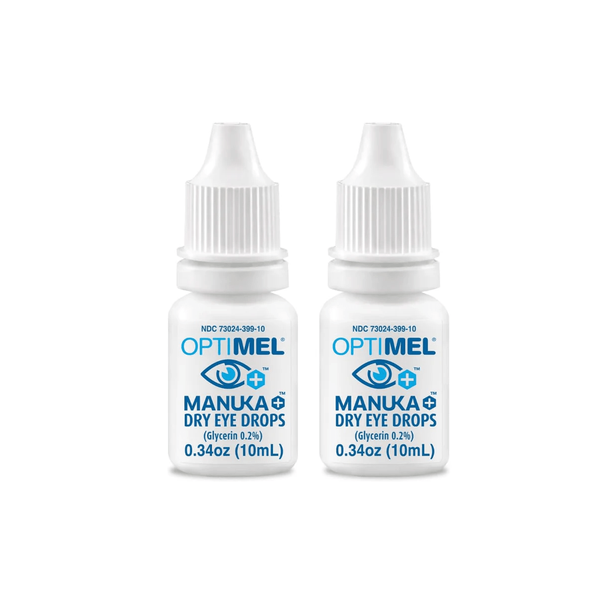 Optimel Manuka Dry Eye Drops 0.2 %, 0.34 oz (2 x 10mL Bottles) - Dryeye Rescue