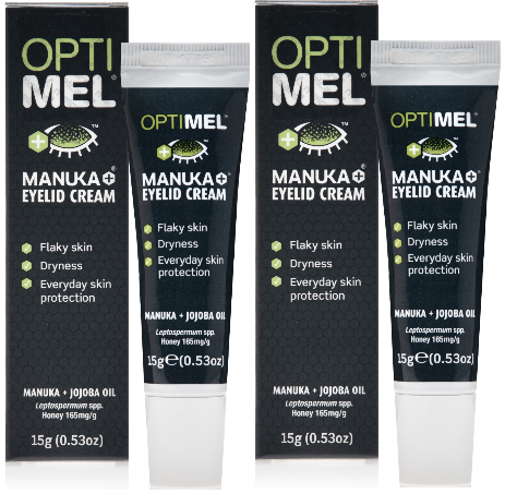 Optimel Manuka Eyelid Cream for Dry Flaky Skin, Conditioner (2 x 15g tubes)