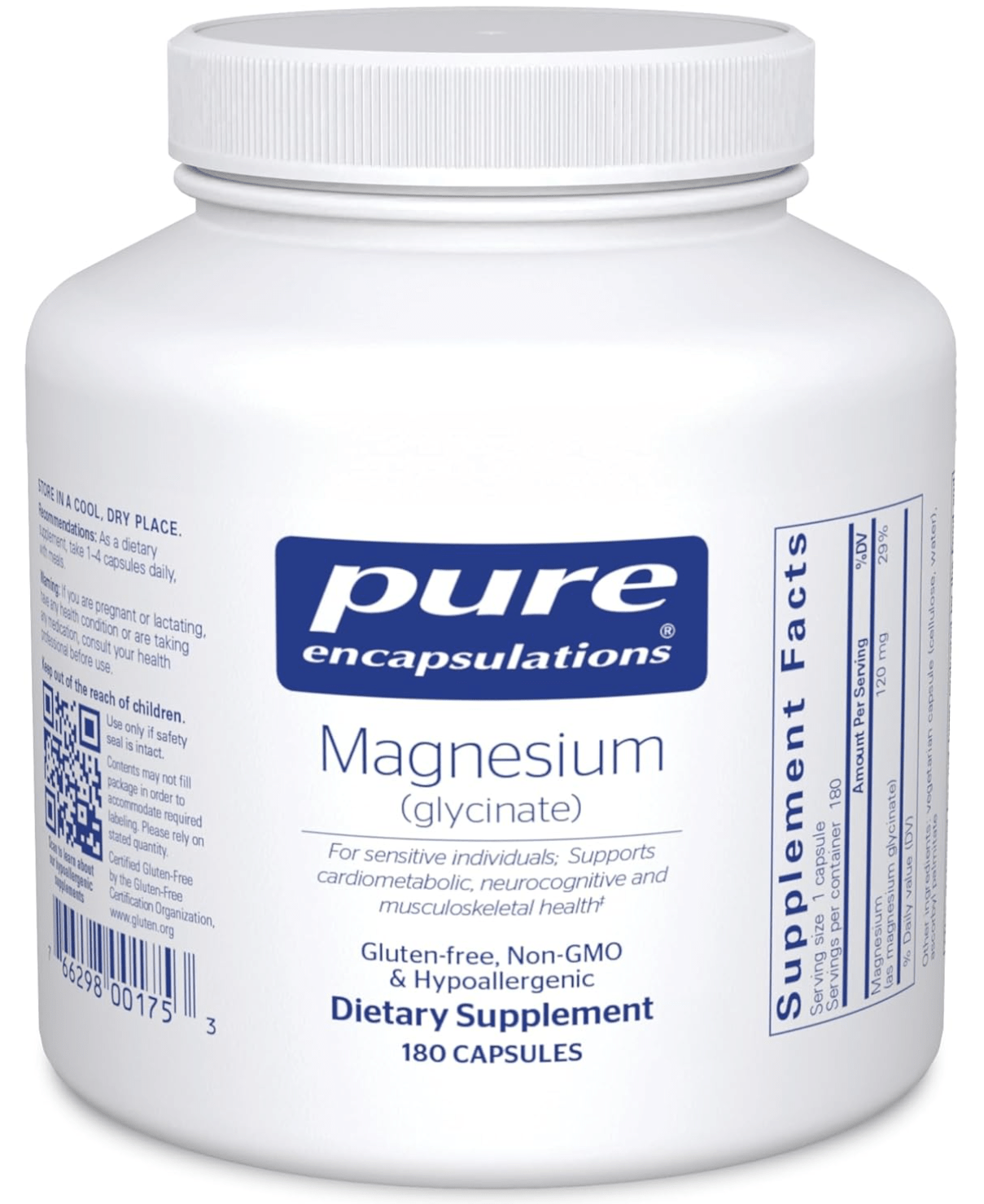 Pure Encapsulations Magnesium (Glycinate) 180ct (2 - 6 month supply) - Dryeye Rescue