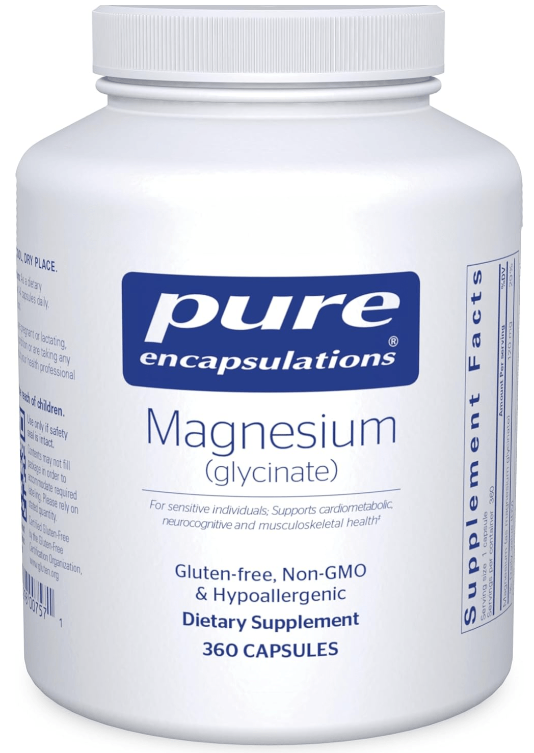 Pure Encapsulations Magnesium (Glycinate) 360ct (4 - 12 month supply) - Dryeye Rescue