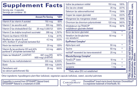 Pure Encapsulations VisionPro Nutrients, Multivitamin for Maintaining Healthy Vision (90 ct.) - Dryeye Rescue