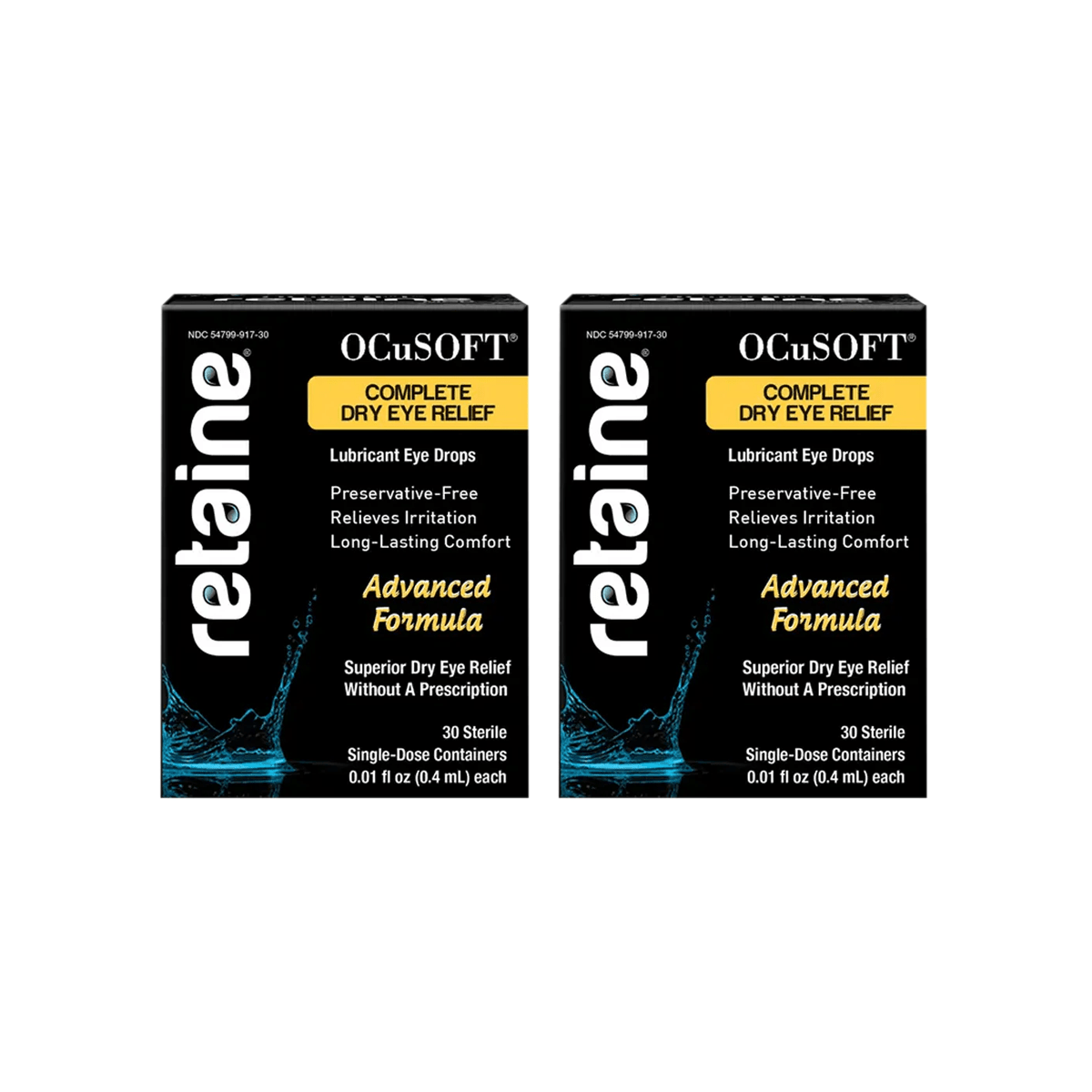 Ocusoft Retaine MGD Eye Drops 60 Vials (Preservative - Free) 2 - Pack - Dryeye Rescue