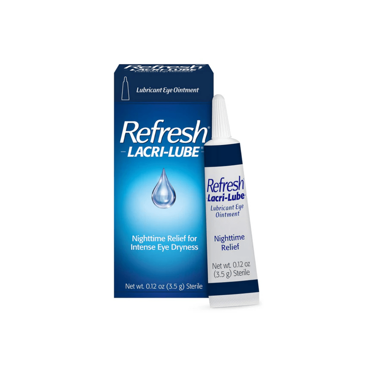 Refresh Lacri - Lube Lubricant Eye Ointment for Nighttime dryness (3,5g Tube) - Dryeye Rescue