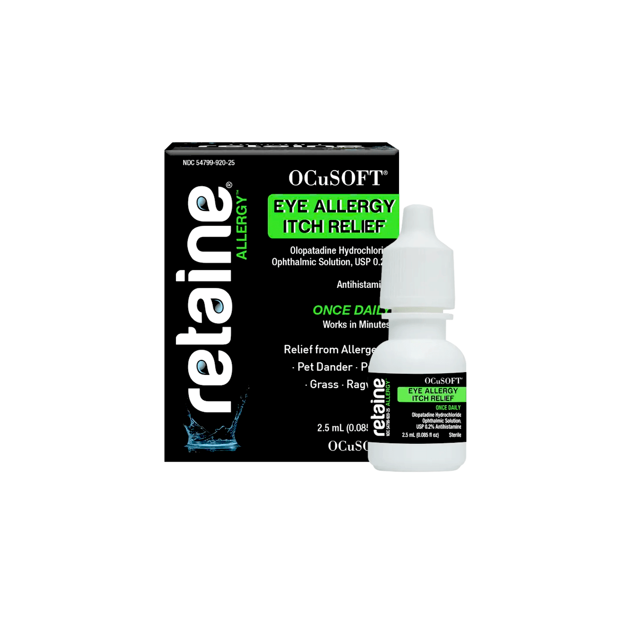 Ocusoft Retaine Allergy Once Daily for Eye Itch Relief (2.5mL) - Dryeye Rescue