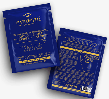 EyeDerm Micro - needle Forehead Patches to target fine lines, wrinkles, and skin texture (1ct) Single Use - Dryeye Rescue