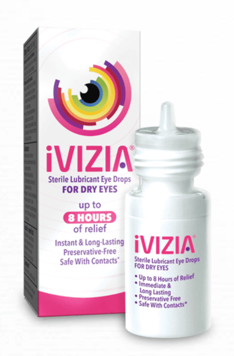 iVIZIA Sterile Lubricant Eye Drops, Preservative - Free, Contact Lens Friendly, 0.17 fl oz (5ml bottle) - Dryeye Rescue