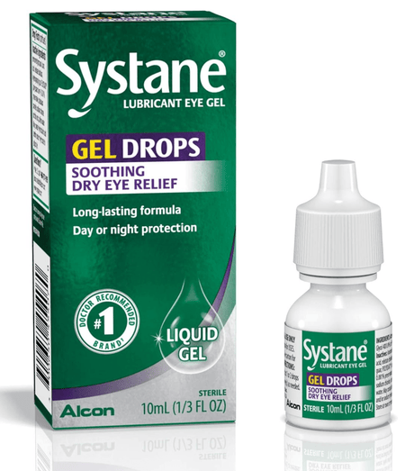 Systane Gel Eye Drops Liquid Gel Soothing Dry Eye Relief (10mL Bottle) - Dryeye Rescue