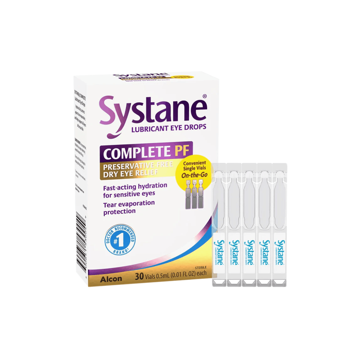 Systane Complete Preservative - Free Lubricant Eye Drops 30ct Vials, 30 Count - Dryeye Rescue