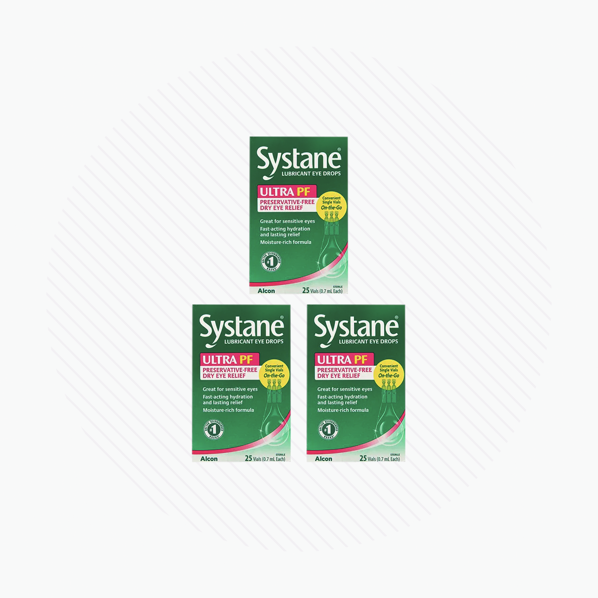 Systane Ultra PF 180 Vials of Preservative FreeEye Drops (180 Vials) 3 Boxes of 60