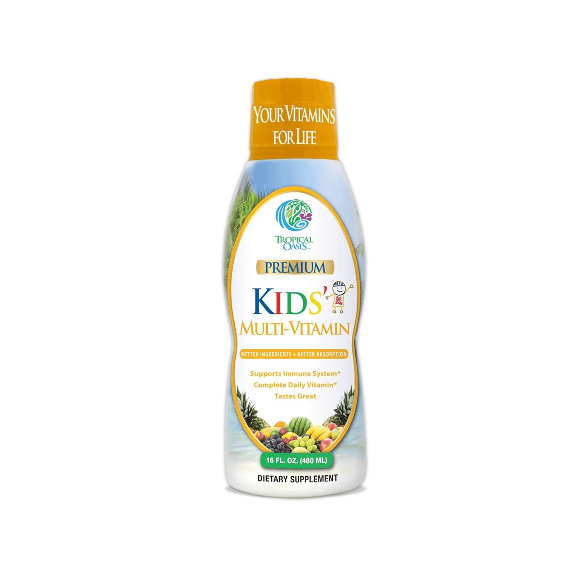 Tropical Oasis Kids Liquid Multivitamin (16oz.)