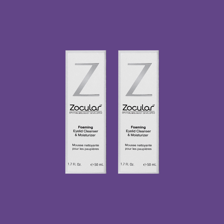 ZocuFoam 2-Pack Eyelid Foam Cleanser (4-6 month supply)