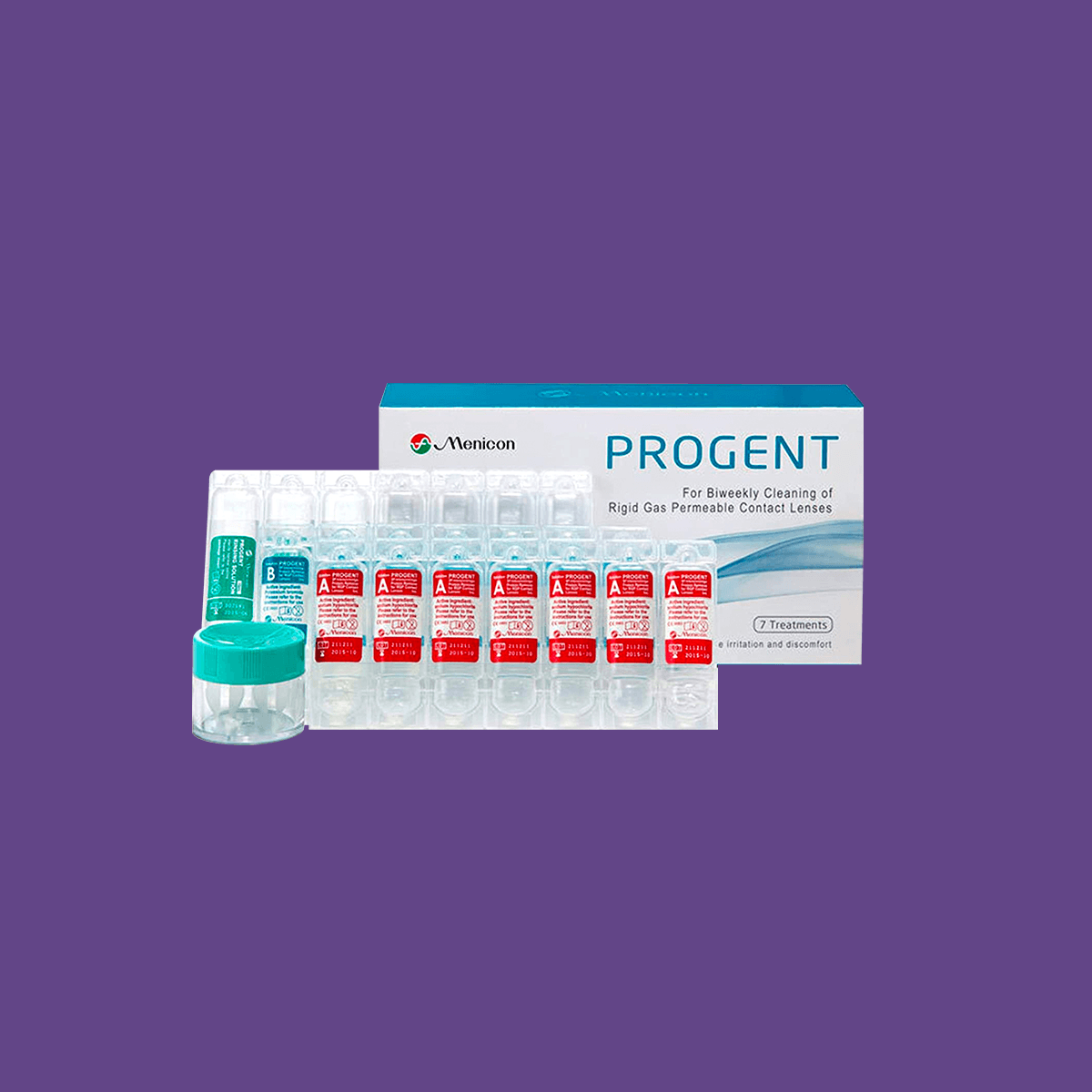 Menicon Progent Biweekly Contact Lens Cleaner - Removes Protein Deposits (7 Treatments) - DryEye Rescue Store