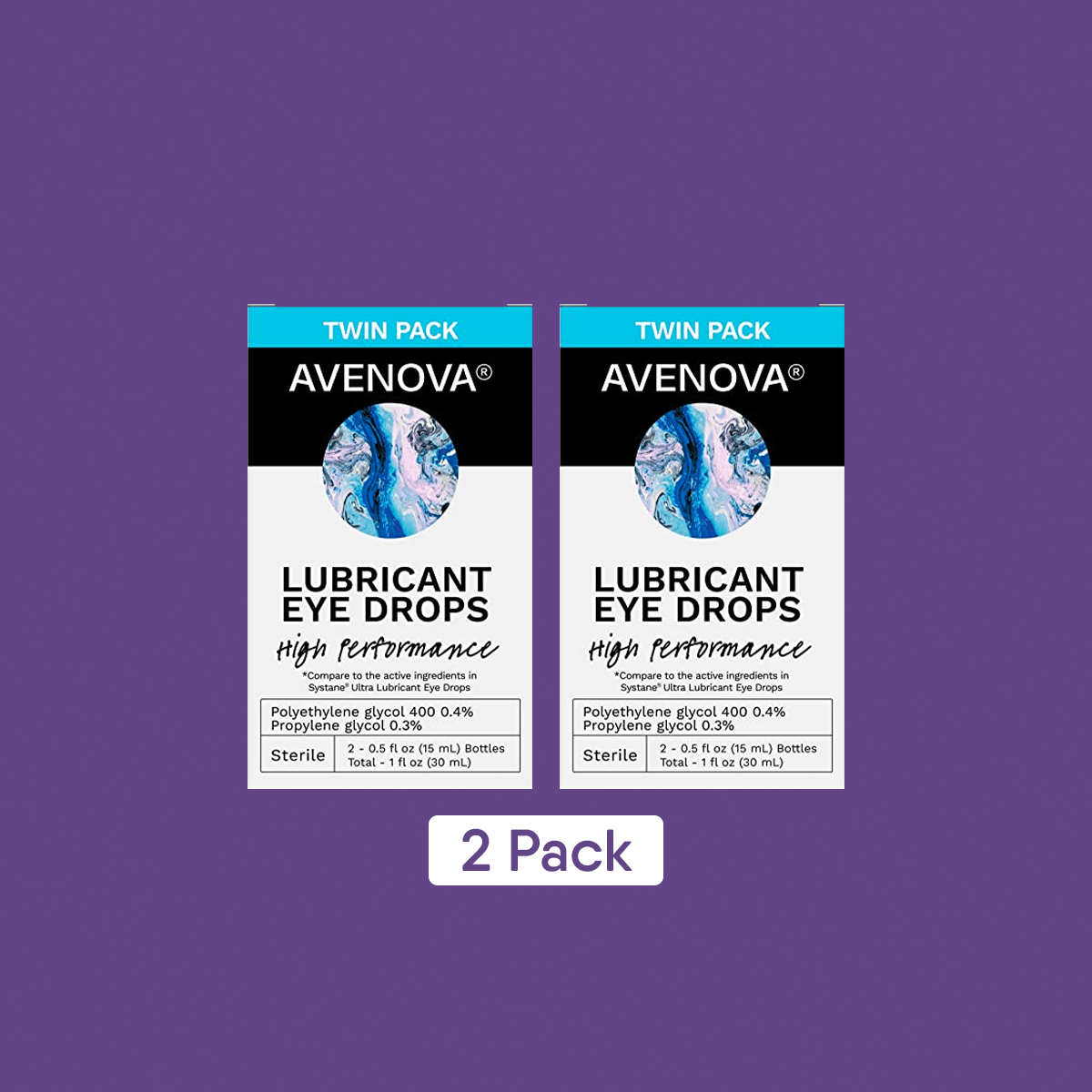 Avenova Lubricant Eye Drops (Twin Pack) 15ml Bottles - DryEye Rescue Store