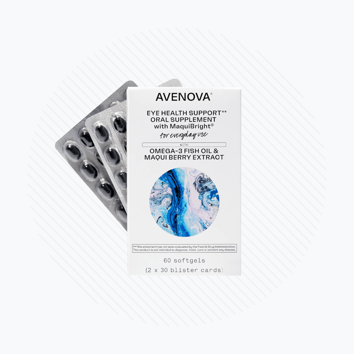 Avenova Eye Health Support with MaquiBright & Omega-3 (60ct 1 Month Supply) - DryEye Rescue Store