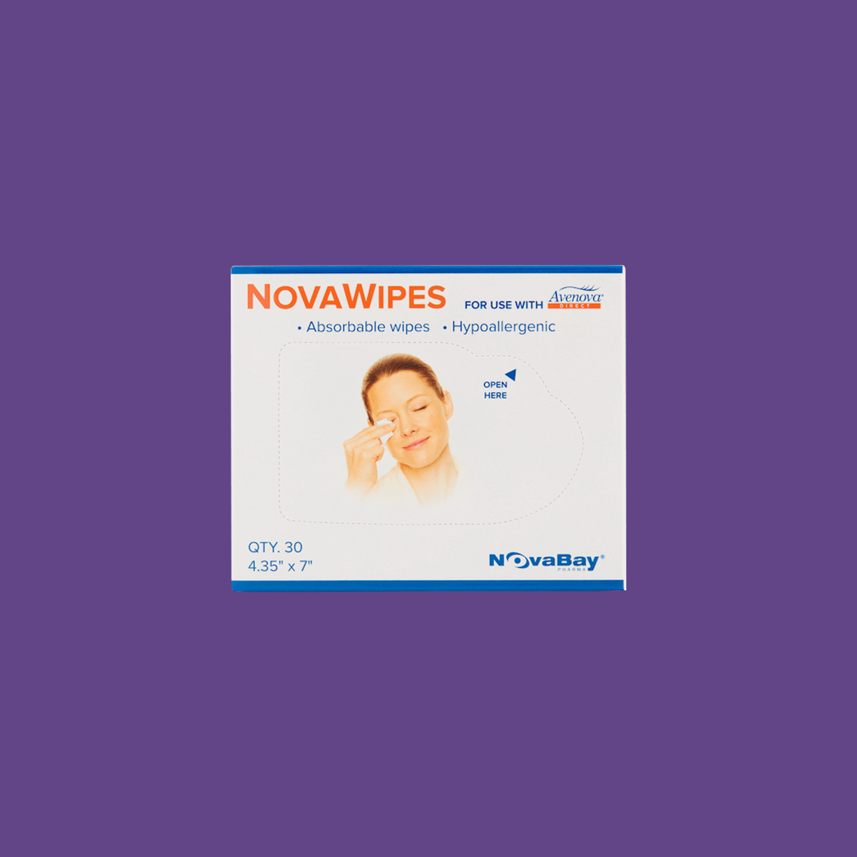 NovaWipes pads for use with Avenova Spray - Dryeye Rescue