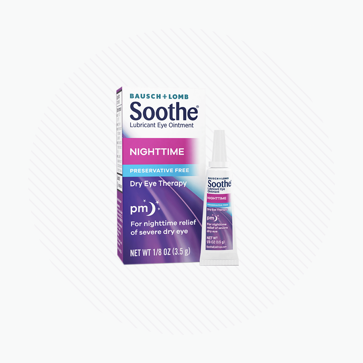 Soothe Eye Ointment by Bausch & Lomb, Lubricant Relief for Dry Eyes, Nighttime Dry Eye Therapy, Sensitive Eyes, Preservative Free, (1.8 Oz tube) - Dryeye Rescue