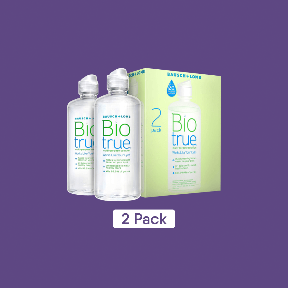 Biotrue Multi-Purpose Contact Lens Solution 2-Pack - Dryeye Rescue