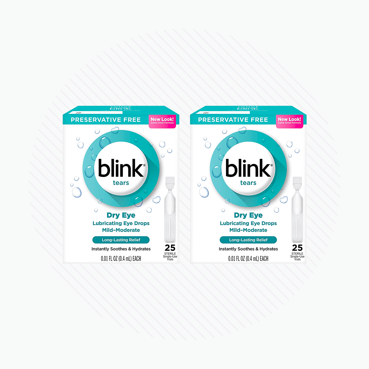 Blink Tears Preservative Free Lubricating Eye Drops 50ct (2 x 25) 2-pack - DryEye Rescue Store