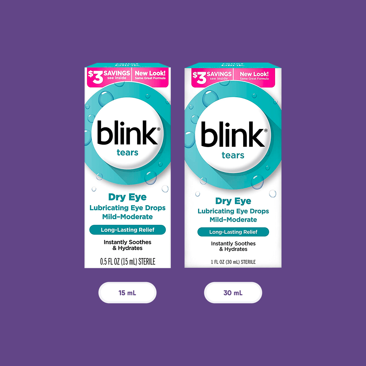  Blink Tears Lubricating Eye Drops, 1 fl oz (30 mL) Eye