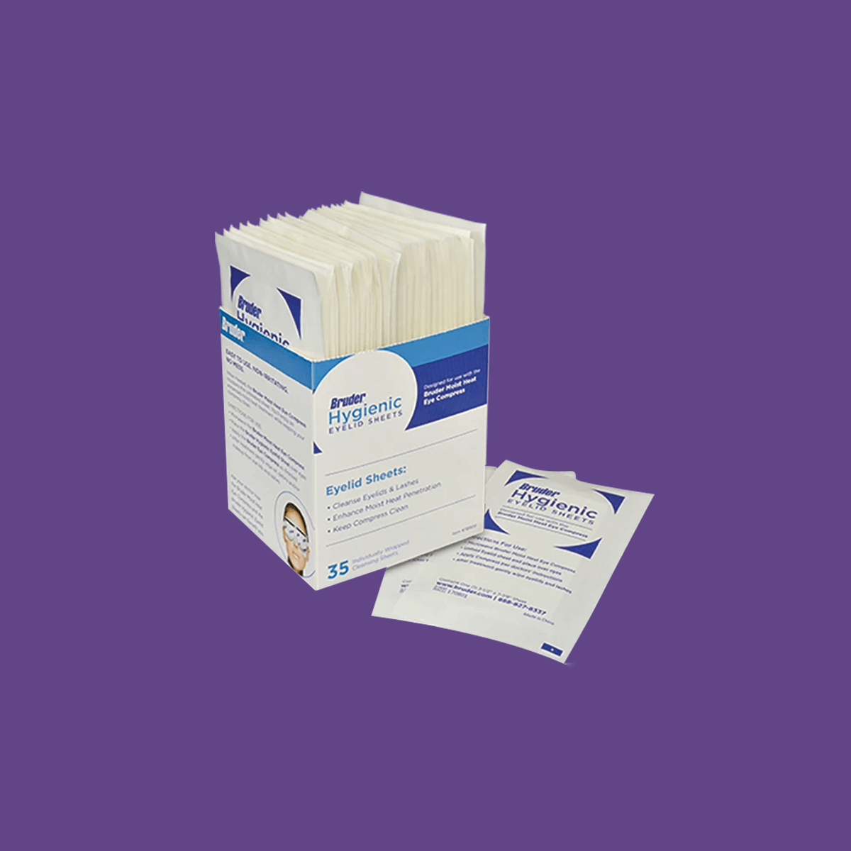 Bruder Hygienic Eyelid Sheets 35 Count Box (Used with Bruder Mask) - DryEye Rescue Store