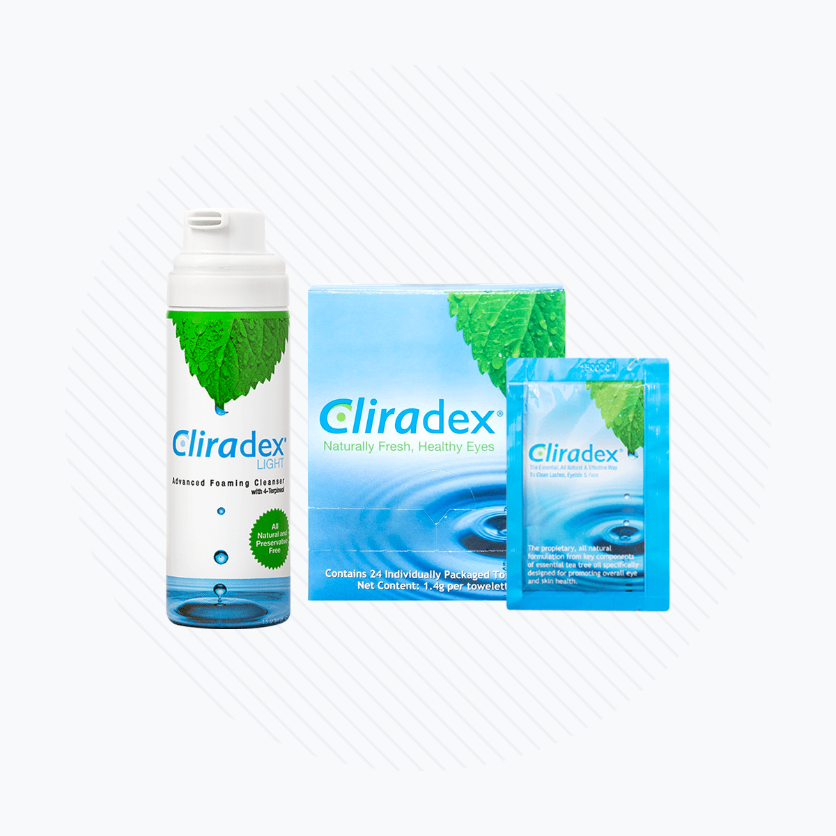 Cliradex Complete Kit (24 wipes and 2 Foam Cans) - DryEye Rescue Store