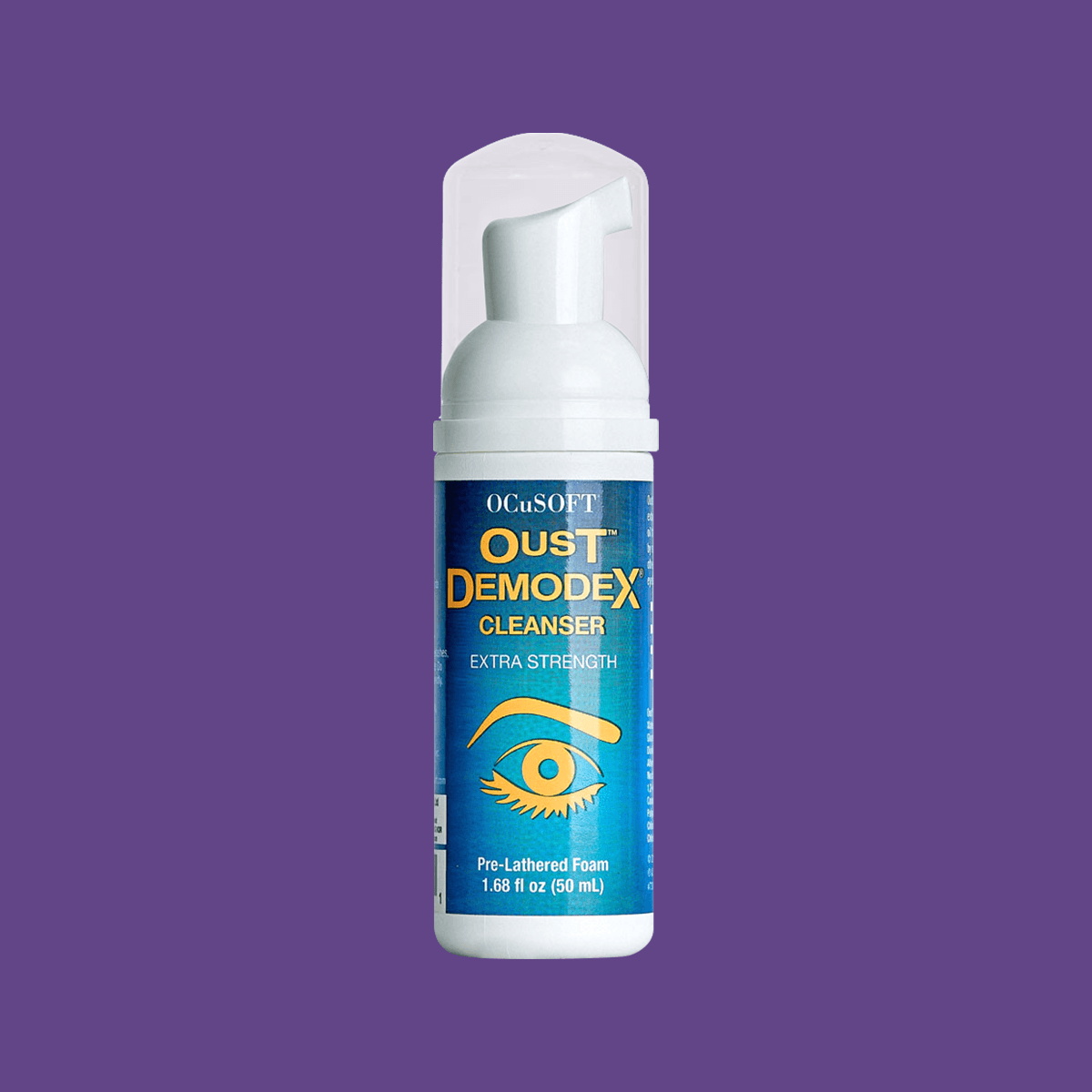 OCuSOFT Oust Demodex Cleanser Compliance Kit (50ml Foam with 100 pads) - Dryeye Rescue