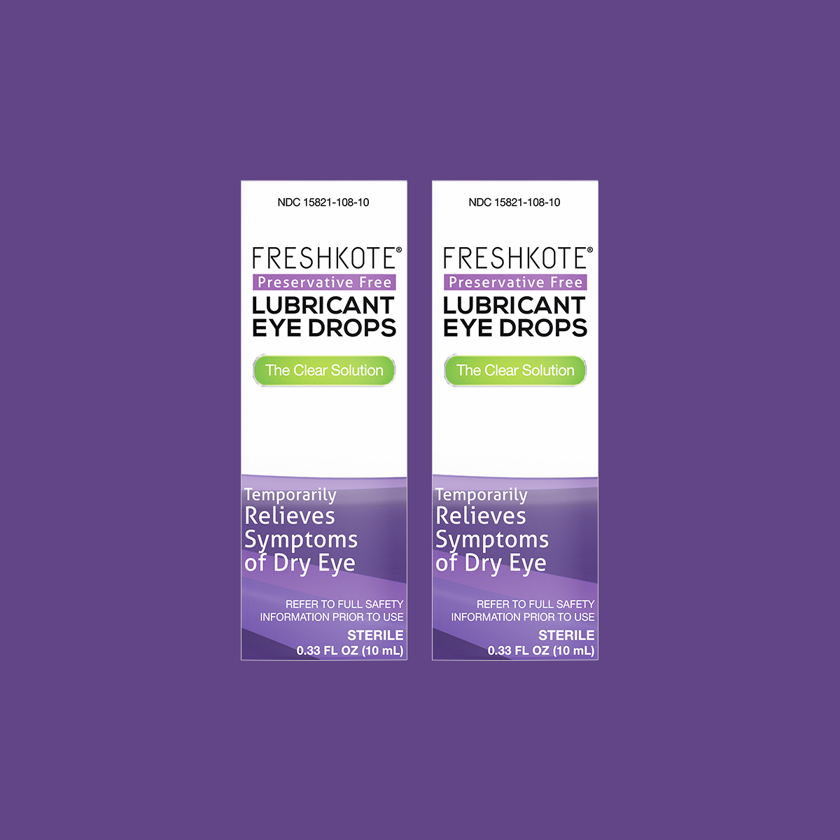 Freshkote Preservative Free (PF) Lubricant Eye Drops (Pack of 2) - Dryeye Rescue