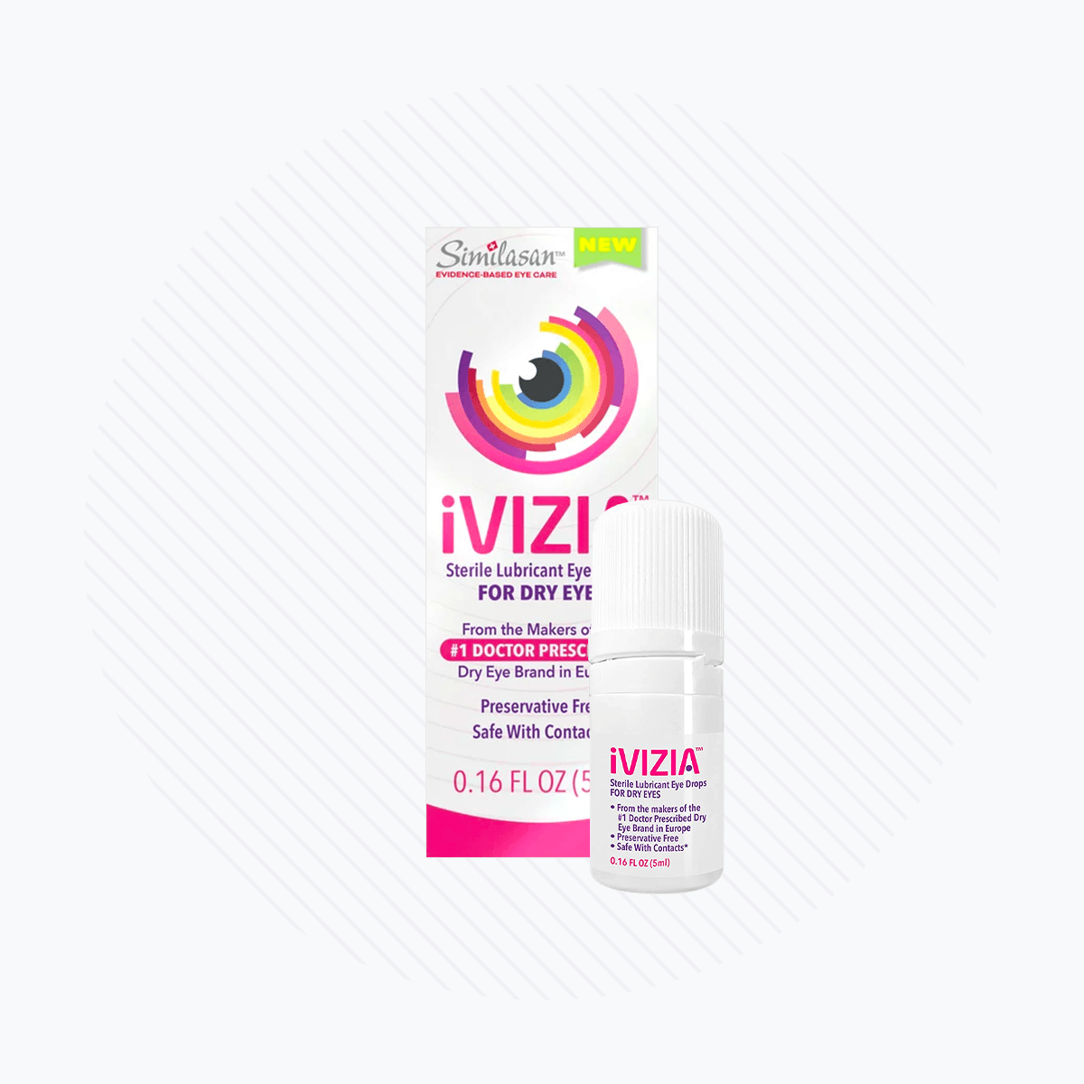 iVIZIA Sterile Lubricant Eye Drops for Dry Eyes, Preservative-Free, Dry Eye Relief, Contact Lens Friendly, 0.17 fl oz (5ml bottle) - DryEye Rescue Store