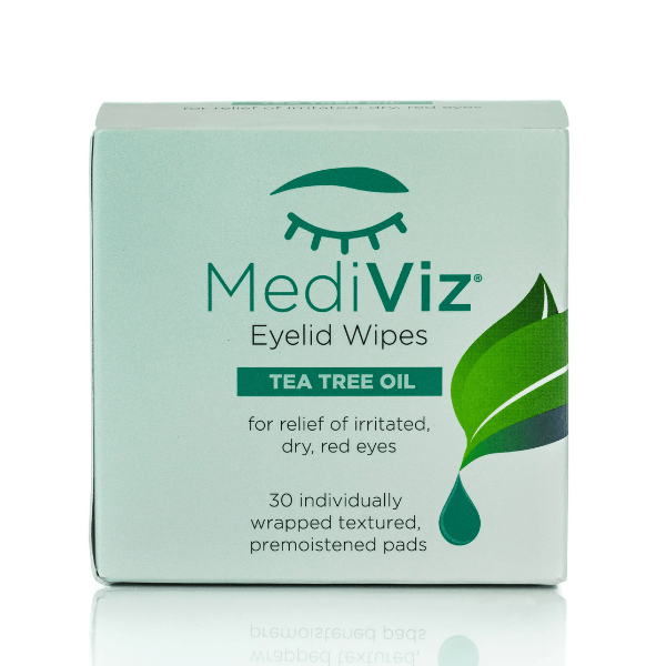 MediViz Tea Tree Eyelid Wipes 3-Pack of Eyelid Cleansing Wipes (3 x 30 wipes) - DryEye Rescue Store