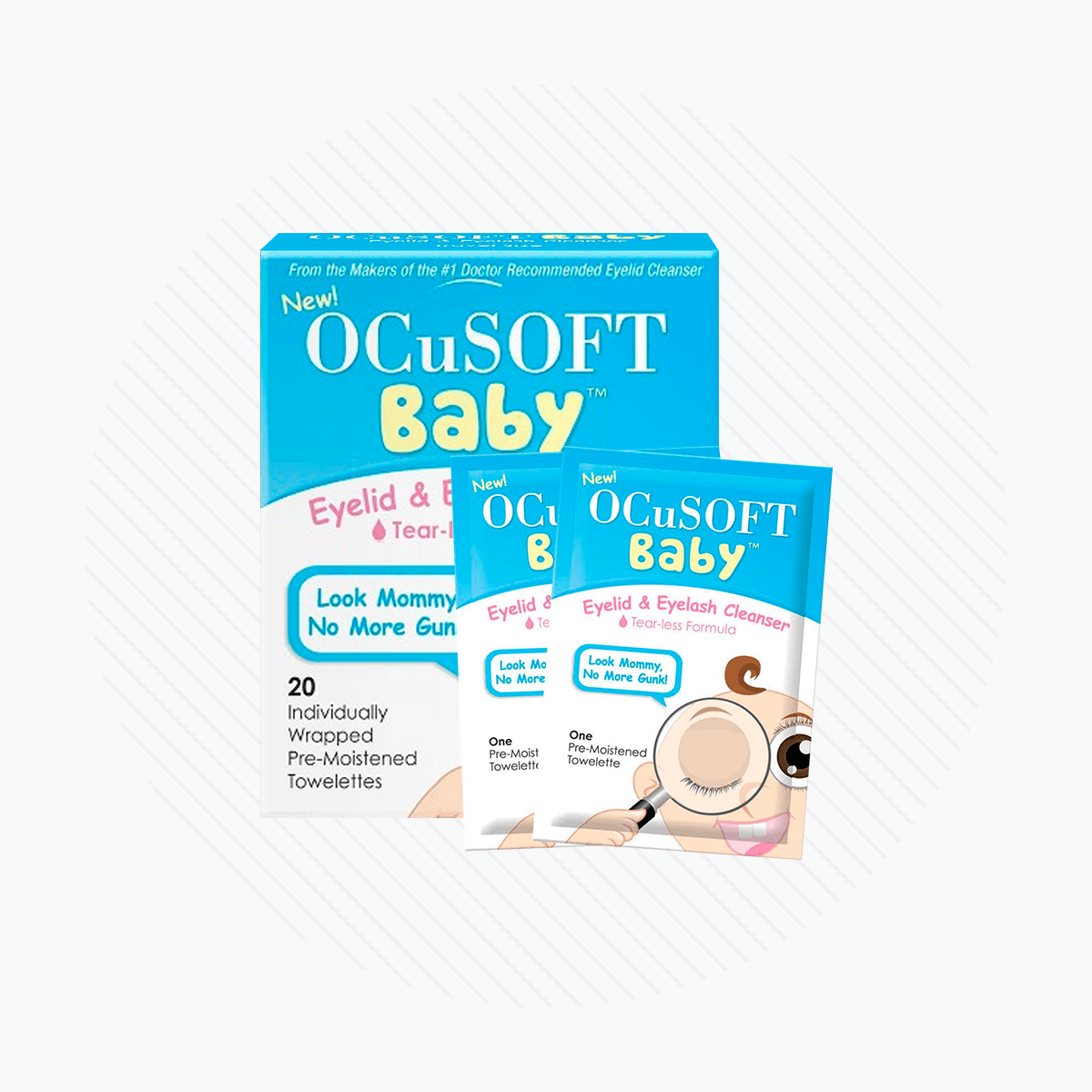 Ocusoft Baby Eyelid & Eyelash Cleanser (20 Wipes) - DryEye Rescue Store