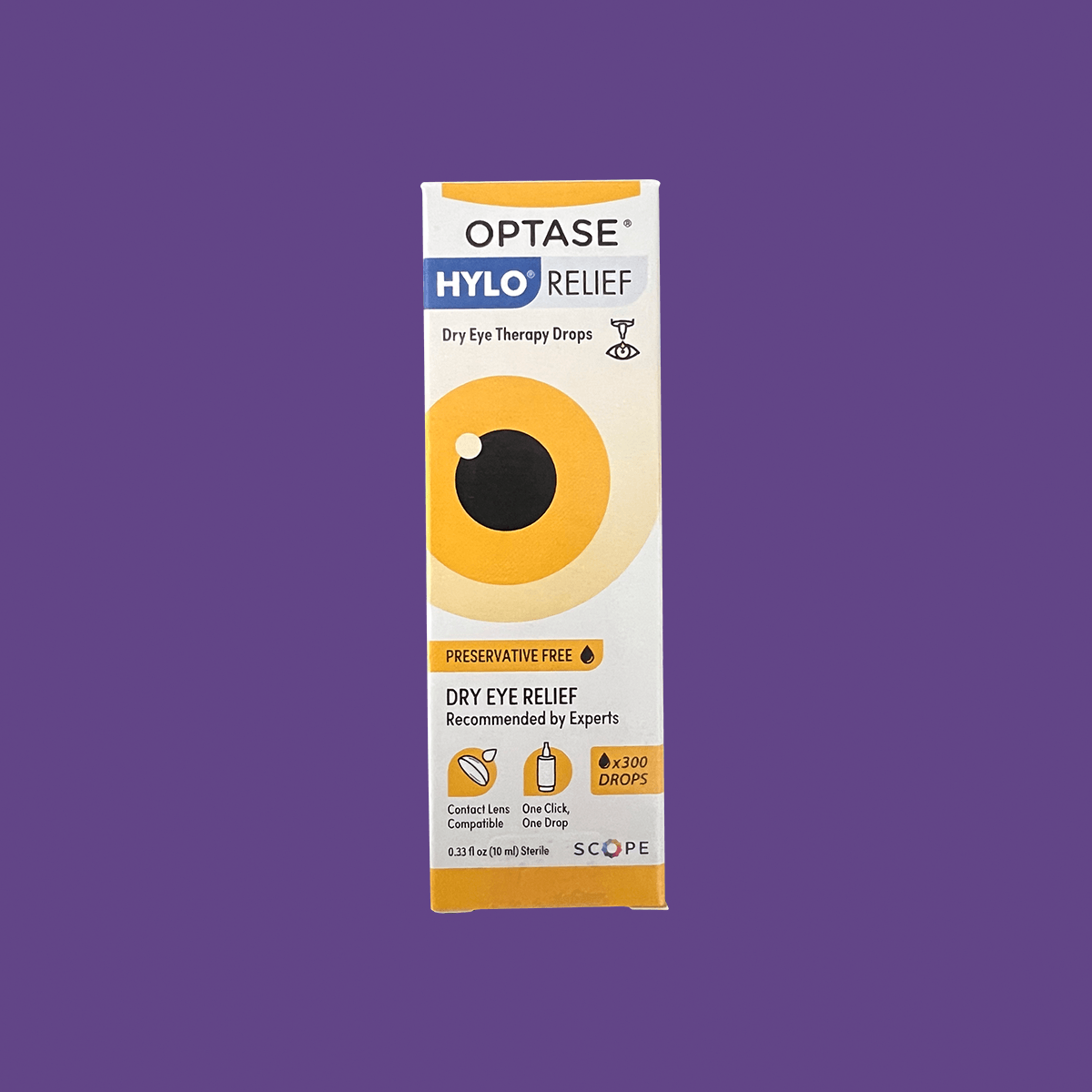 Optase Hylo Relief Dry Eye Preservative-Free Therapy Drops (300 Drops) - DryEye Rescue Store