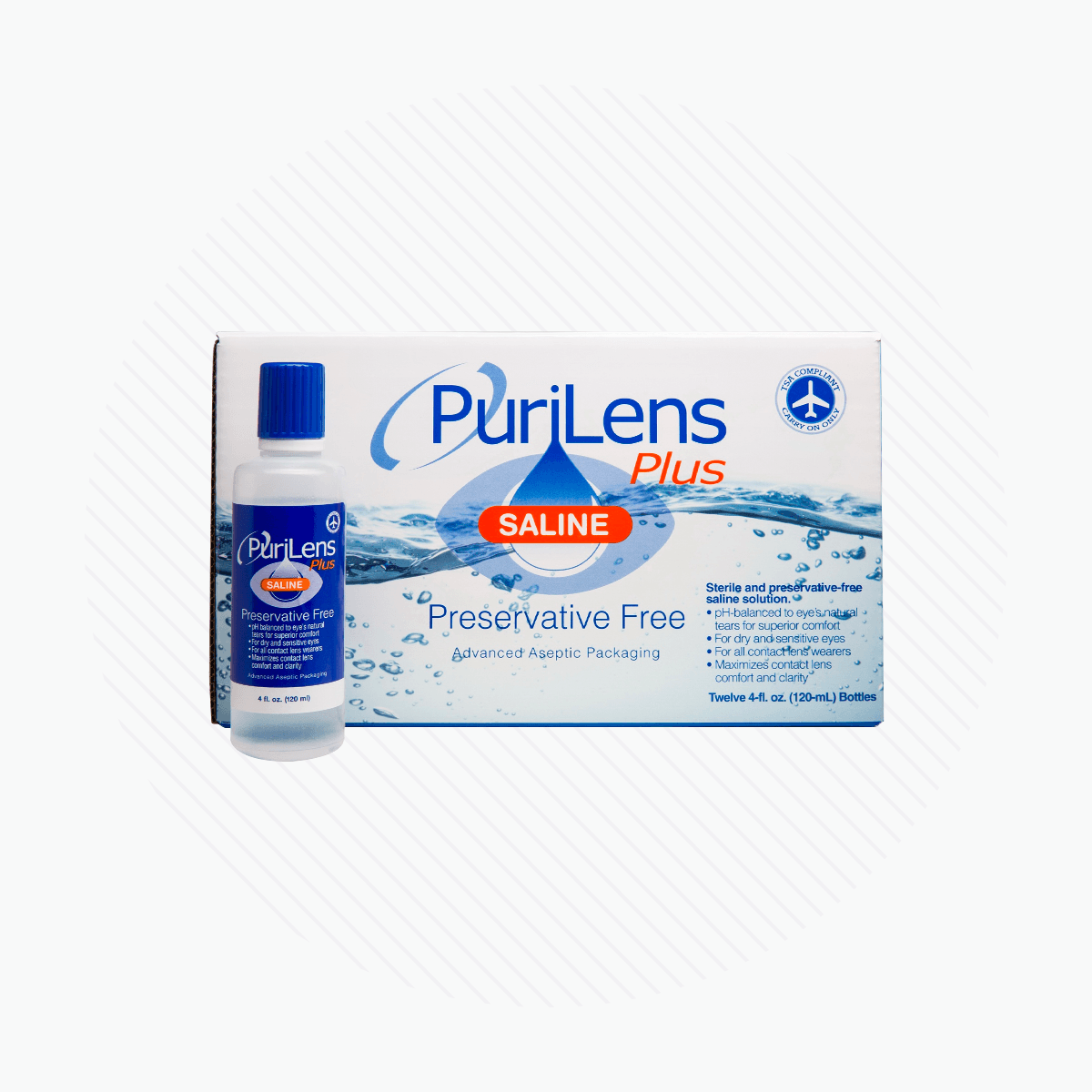PuriLens Plus Preservative Free Saline (Multiple Sizes and Packs) - DryEye Rescue Store