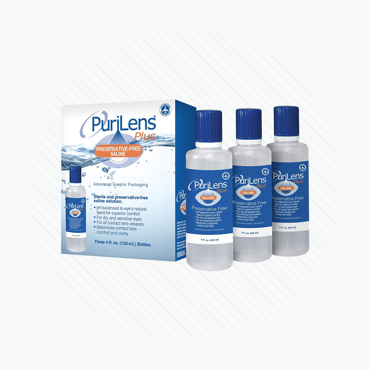PuriLens Plus Preservative Free Saline (Multiple Sizes and Packs) - DryEye Rescue Store