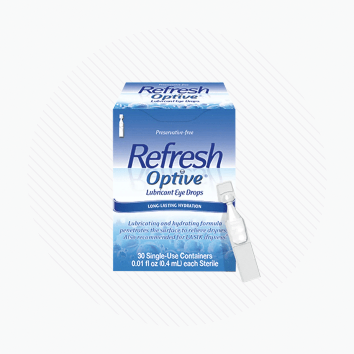 Refresh Optive Lubricant Preservative Free Eye Drops (30 vials) - Dryeye Rescue