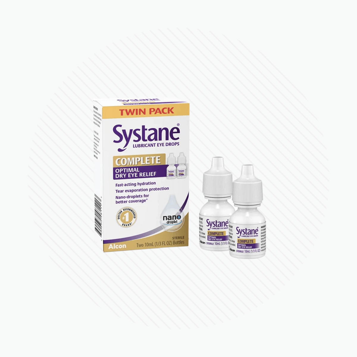 Systane Complete, Lubricant Eye Drops for Dry Eye Symptoms, Twin Pack (2 x 10ml Bottle) - Dryeye Rescue