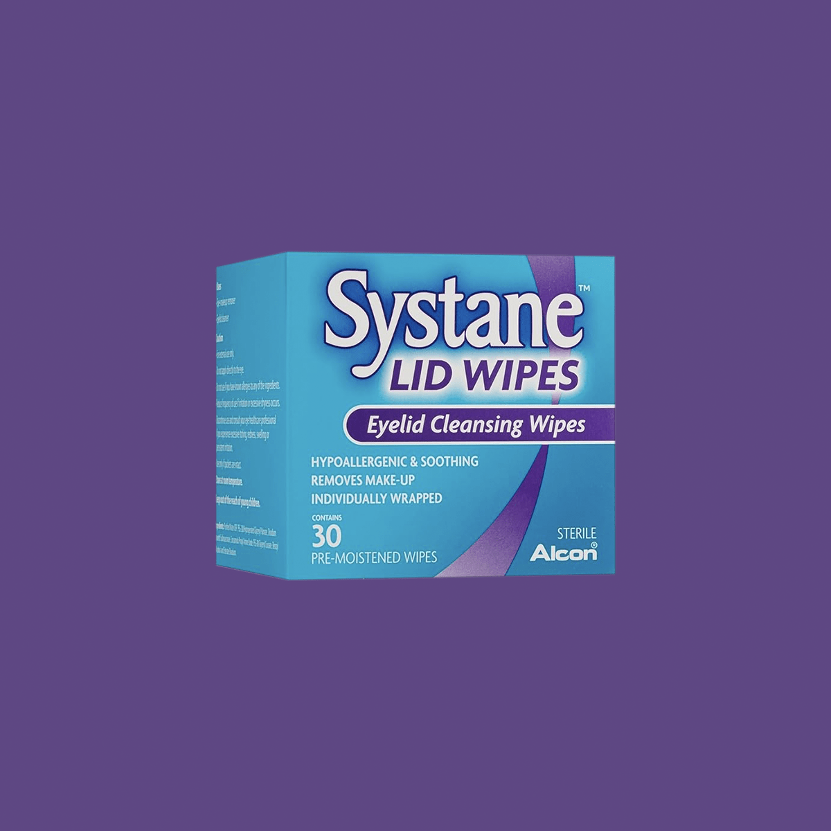 Systane Lid Wipes Eyelid Cleansing, Hypoallergenic, Make-up Remover Wipes, (30 Count) - Dryeye Rescue