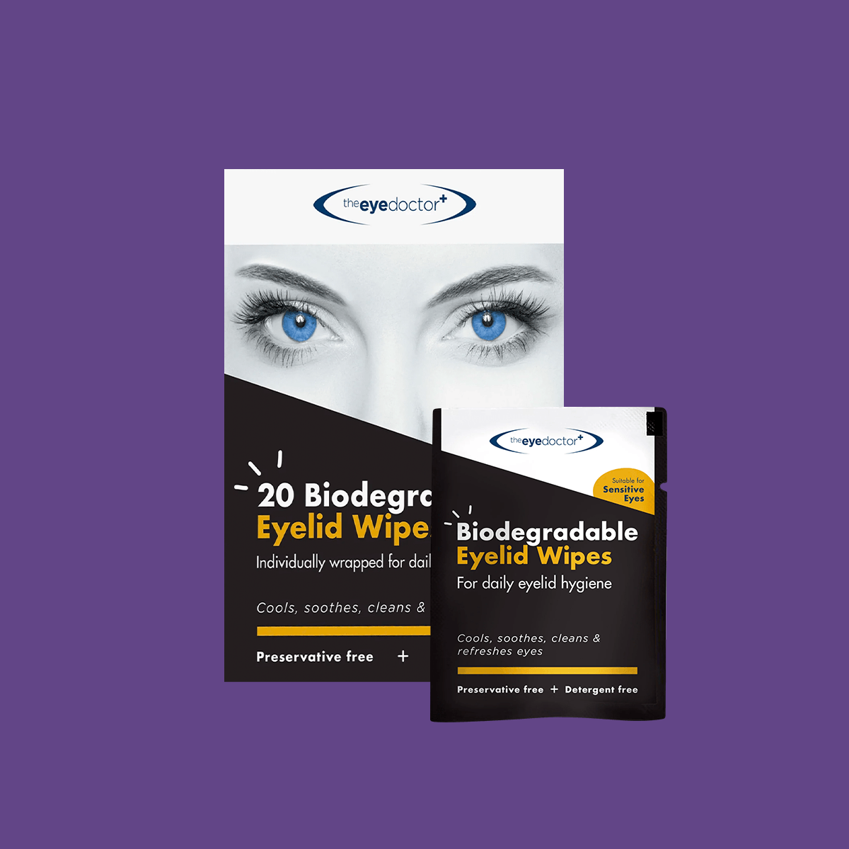 Biodegradable Eyelid Wipes for Eyelid Cleaning 20ct - DryEye Rescue Store