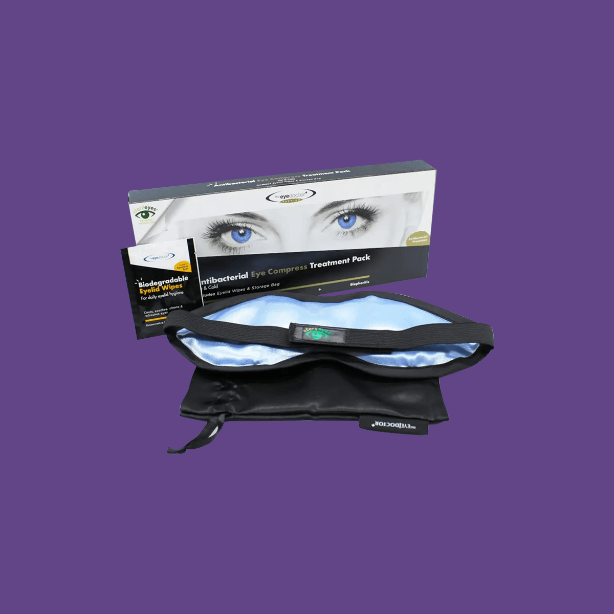 The Eye Doctor Featuring Sterileyes - Antibacterial Hot Eye Compress for Dry Eye, Blepharitis and MGD with a Removable Cover - DryEye Rescue Store